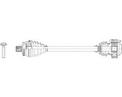 GSP New CV Axle Assemblies for 2002-2009 A4 QUATTRO, 2004-2009 S4 - PR23010