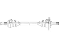 GSP New CV Axle Assemblies for 2016-2017 GLC300 - PR48070