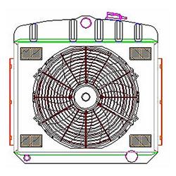 Griffin Exact Fit Radiator Combos for 1955-1957 BEL AIR, ONE-FIFTY SERIES, TWO-TEN SERIES - CU-00047