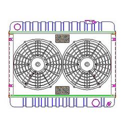 Griffin Exact Fit Radiator Combos for 1963-1967 CHEVY II - CU-00055
