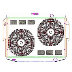 Griffin Exact Fit Radiator Combos for 1973-1974 CHARGER, ROAD RUNNER - CU-00070
