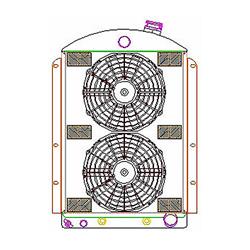 Griffin Exact Fit Radiator Combos for 1937 MASTER, STREET ROD - CU-00089