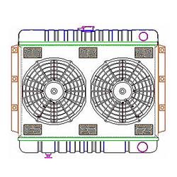 Griffin Exact Fit Radiator Combos for 1961-1964 BEL AIR, BISCAYNE, IMPALA - CU-00108