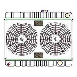 Griffin Exact Fit Radiator Combos for 1964-1965 GTO, LEMANS, TEMPEST - CU-00156