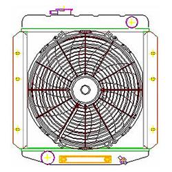 Griffin Exact Fit Radiator Combos for 1963-1965 COMET, FALCON, 1965-1966 MUSTANG - CU-70035