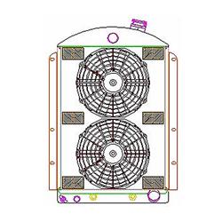 Griffin Exact Fit Radiator Combos for 1937 MASTER, STREET ROD - CU-70089