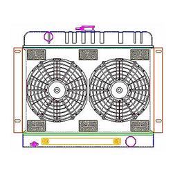Griffin Exact Fit Radiator Combos for 1962-1967 CHEVY II - CU-70148