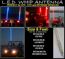Matrix LED Whip Antennas