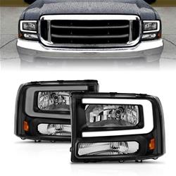 Matrix C Bar Projector Headlamp Sets for 1999-2004 F-350 SUPER DUTY, F-250 SUPER DUTY, 2000-2004 EXCURSION - MTX-09-1131-BCG