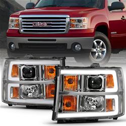 Matrix C Bar Projector Headlamp Sets for 2007-2013 SIERRA 1500, SIERRA 2500 HD, SIERRA 3500 HD - MTX-09-1280-V2