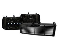 Matrix ABS Grille Shell and Headlight Kits for 2000-2006 TAHOE, SUBURBAN 1500, 1999-2002 SILVERADO 1500 - MTX-17-553-SM