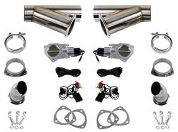Granatelli Motor Sports Electronic 2.5 Inch Exhaust Cutouts Dual Kit 307525K