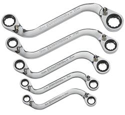 GearWrench 72-Tooth 12-Point Reversible S-Shape Double Box Ratcheting Wrench Sets 85299