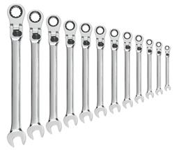 GearWrench 72-Tooth 12-Point XL Locking Flex Head Ratcheting Combination Wrench Sets 85698