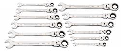 GearWrench 90T Flex Head Ratcheting Combination Wrench Sets 86727