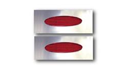 Hagan Street Rod Necessities Flush Mount LED Lights FM045OV-LEDH-W