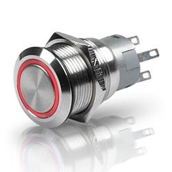 Hella Stainless Steel Push Button Off-On Switches 958455001