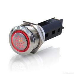 Hella Stainless Steel Push Button Off-On Switches 958456001