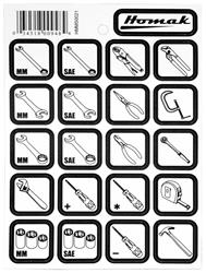 Homak Magnetic Drawer Tool Icons HMMS0021