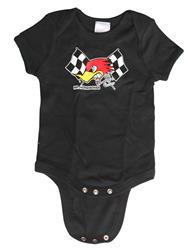Mr. Horsepower Black Checkered Flag Romper