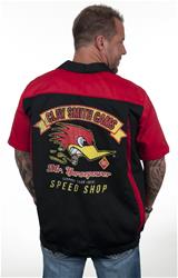 Ladies Support Your Local Speed Shop Razor Back Black Tank Top - Clay  Smith Cams