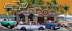 Laid-Back Dream Garage Chevy Trucks Banner