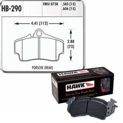 Hawk Performance HPS 5.0 Brake Pads for 1998-2010 911, 2007-2012 BOXSTER, 2006-2012 CAYMAN - HB290B.583