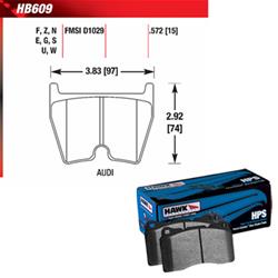 Hawk Performance HPS 5.0 Brake Pads HB609B.572