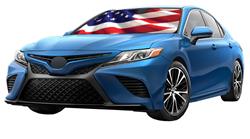 Intro-Tech Automotive Custom-Made USA Flag Auto Shades VW-42-US