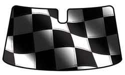 Intro-Tech Automotive Custom-Made Racing Flag Auto Shades VW-06-RF