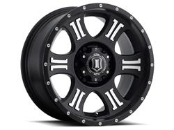 Icon Alloys Shield Satin Black with Machined Face Wheels 17x8.5