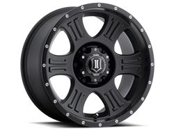 Icon Alloys Shield Satin Black Wheels 17x8.5
