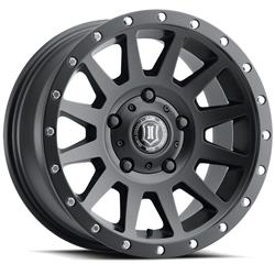 Icon Alloys Compression Satin Black Wheels 17x8.5