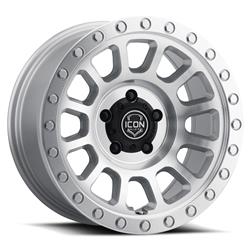 Icon Alloys Hulse Silver Machined Wheels 17x8.5