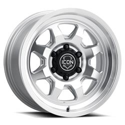 Icon Alloys Nuevo Silver Machined Wheels 17x8.5
