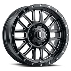 Icon Alloys Alpha Gloss Black Wheels with Milled Windows 20x9