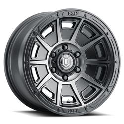 Icon Alloys Victory Smoked Satin Black Wheels 17x8.5