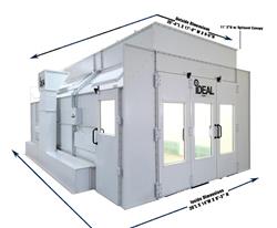iDEAL Equipment Paint Booths PSB-SDD26B-1PH-230V-AK