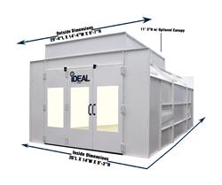 iDEAL Equipment Paint Booths PSB-SEMIDD26B-3PH-230V-AK