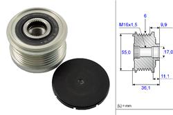 INA Overrunning Alternator Pulleys for 2012-2018 911, 2013-2016 BOXSTER, 2014-2016 CAYMAN - EA0103
