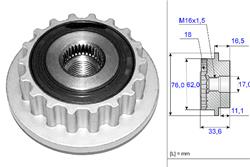 INA Overrunning Alternator Pulleys for 2006-2008 TOUAREG - EA0118