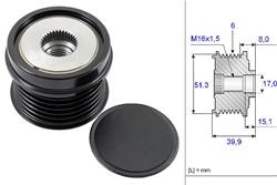 INA Overrunning Alternator Pulleys for 2014-2016 FIESTA - EA0252