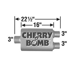 Cherry Bomb Vortex Steel 3 Inch Muffler 88110CB