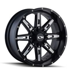 ION Alloy Series 184 Satin Black Wheels with Milled Spokes