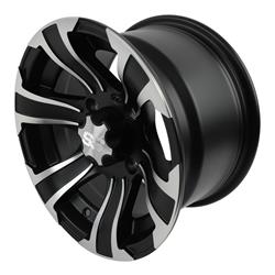 ITP SS312 Black Machined Alloy Wheels 12x7