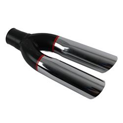 Jones Exhaust Chrome Plated  Round, Chrome 2.25 Inch Exhaust Tip JDR214