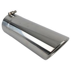 Jones Exhaust Stainless Steel  Round, Polished 4 Inch Exhaust Tip PBRAC4012-4SS