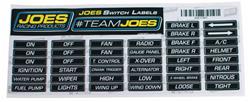 JOES Racing Products Replacement Switch Panel Labels 17501