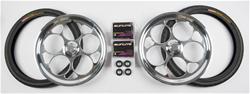 JR Race Car Circle Jr. Dragster Polished Front Wheel and Tire Packages 555-7824