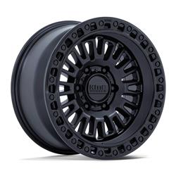 KMC KM554 Aztec Matte Black Wheels with Gloss Black Lip 17x8.5